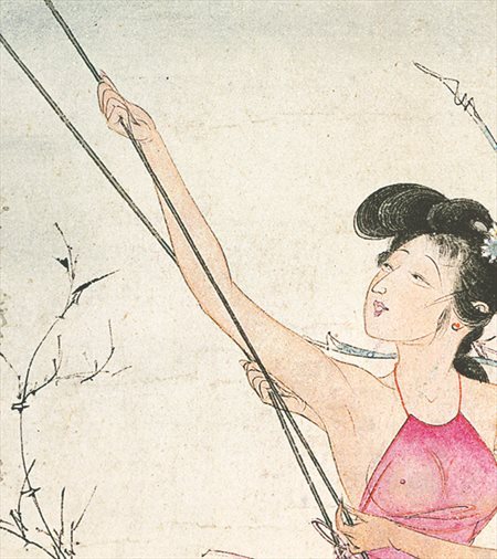岳塘-胡也佛的仕女画和最知名的金瓶梅秘戏图